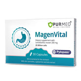 Purmeo 5-in-1 probiotics box for daily gut balance on the go.