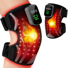 Brand Puroth red light knee brace front view with cordless massage capability.