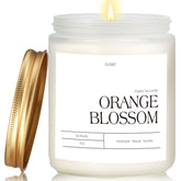 Putart Orange Blossom Candle jar emitting a warm, inviting aroma