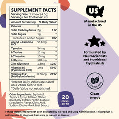 PYM Attention Chews berry flavored chews for natural mood and focus on the go