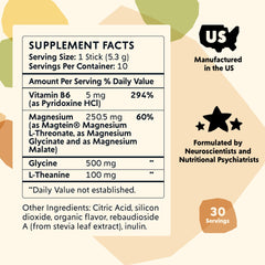Close-up of PYM Mood Magnesium powder in a glass with citrus yuzu flavor.