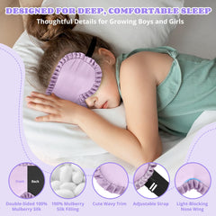 Pressure-free design reduces eyelid and temple pressure for relaxed sleep.