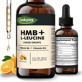 Q'ankyaq Leucine HMB liquid drops bottle for easy on the go support.