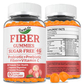 QANLOI Probiotics Prebiotics Gummies bottle with 60B CFU for digestive balance.