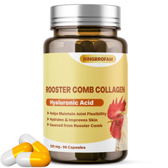 QIFEISHANKA Rooster Comb Collagen bottle promoting joint mobility.
