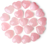 QINJIEJIE rose quartz heart pocket stone for meditation and energy balance.