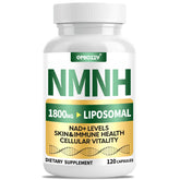 Qmiozzy NMNH supplement bottle showcasing NAD+ support for daily energy.