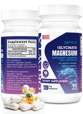 QRFWTX Magnesium Glycinate bottle labeled for daily relaxation.