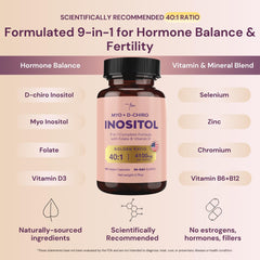 QSTA Myo-Inositol label detail highlighting the 40:1 ratio.