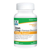 Quality Choice Energy Iron 27mg bottle front for daily vitality