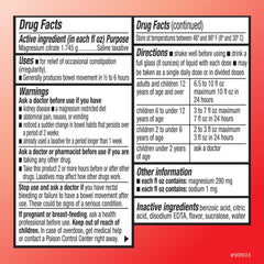 Quality Choice Magnesium Citrate dose-measurement view supports flexible dosing