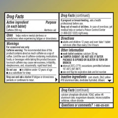 Close-up of Quality Choice Stay Awake caffeine tablet
