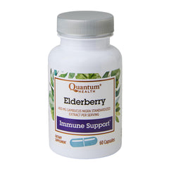 Quantum Health Black Elderberry bottle front view supports daily immune wellness