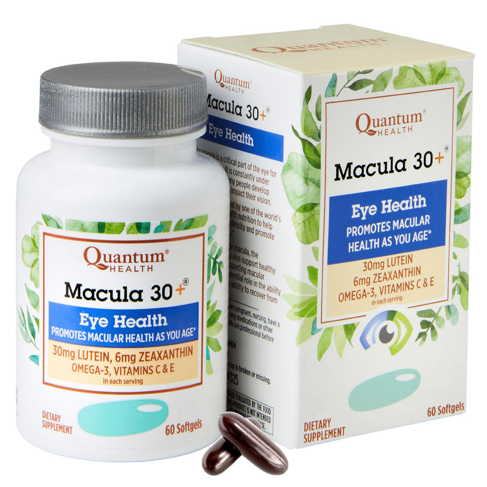 Quantum Macula 30+ bottle front view for eye health support
