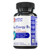 Quantum Nutrition Max Energy Bs bottle pour shows methylated B complex for daily vitality