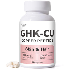 QUBIT GHK-Cu copper peptide supplement bottle for daily skincare routine