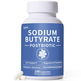 QUBIT Sodium Butyrate supplement bottle ready for daily gut health support