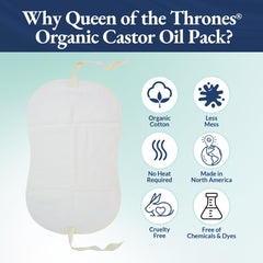 Queen of the Thrones organic cotton flannel close-up for skin-friendly packs.