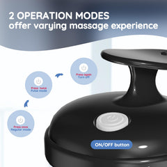 Queenwill Electric Hair Massager in hand showing portable design for easy use