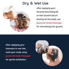 Queenwill Hair Massager with 2 modes for regular and pulse vibrations