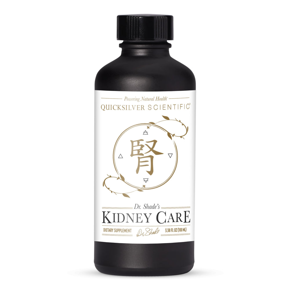 Quicksilver Kidney Care bottle close-up showing the premium blend for easy recognition.