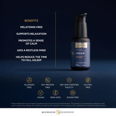 Quicksilver Lipocalm herbal blend with skullcap and passionflower for tension relief.
