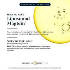 Close-up of Liposomal Magtein vial emphasizing bioavailable delivery