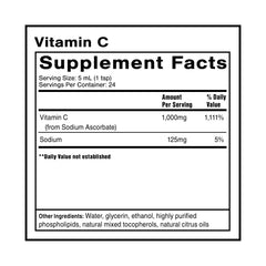 Quicksilver Scientific liposomal C bottle pour demonstrates a convenient 5 mL serving for potent vitamin C.