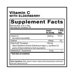 Quicksilver liposomal C+elderberry pour showing smooth mixing for quick delivery
