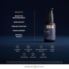 Quicksilver Scientific Nanoemulsified D3K2 pump top for precise 0.5 mL servings