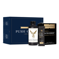 Quicksilver Scientific PushCatch Liver Detox Kit bottle showing two-step detox for daily support.
