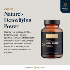 Quicksilver Ultra Binder bentonite clay powder highlights strong binding surface area.