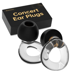 QuietZone concert ear plugs in a metal case protect hearing on the go.