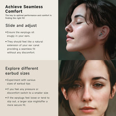 QuietZone ear plugs tip set in S/M/L for a custom fit