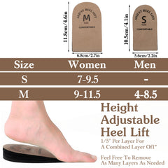 Quilax three-layer heel lift design offers a customizable height