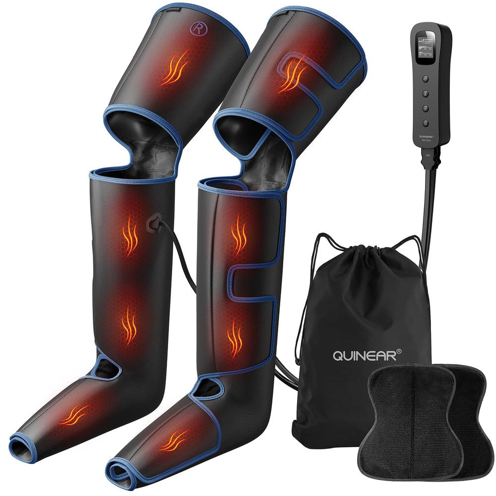 QUINEAR leg massager extensions provide a larger, comfortable fit for personalized relief.