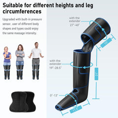 QUINEAR leg massager heat settings offer warming relief for calves and feet.