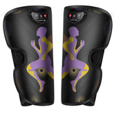 Quinear leg massager worn on the leg with adjustable straps for targeted comfort.
