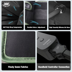 QUINEAR Leg Massager sequential compression image demonstrates four chambers working together.