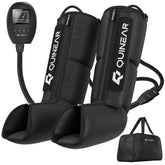 Quinear leg recovery system foot-calf wrap delivering targeted compression for improved circulation.