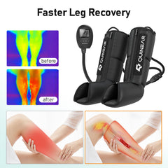 Quinear zipper sleeve design simplifies wearing, fitting most calves with comfortable compression.