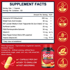 Quinovit CoQ10 capsules with PQQ and Shilajit for mitochondrial energy.