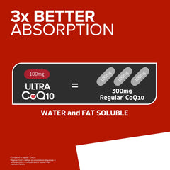 Qunol Ultra CoQ10 softgels closeup emphasizing compact daily use.