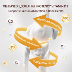 QVQ D3 K2 softgels close-up for convenient daily dose.