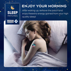 RAAYAM patch on skin close-up shows comfortable adhesion during sleep