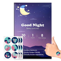 RAAYAM Sleep Patch pack with 30 sheets promotes a peaceful night.