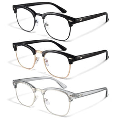 Racico blue light glasses front view with UV400 protection for comfortable all-day use.