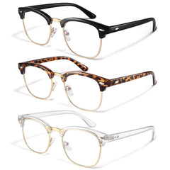 Racico blue light glasses with mixed-material frame, front view reduces eye strain during screen time