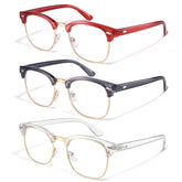 Racico blue light glasses with mixed-material frame reduce screen eye strain.