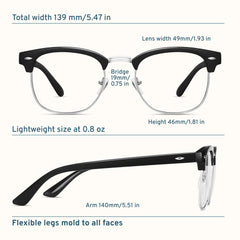 Racico blue light glasses worn during gaming to minimize glare and fatigue.